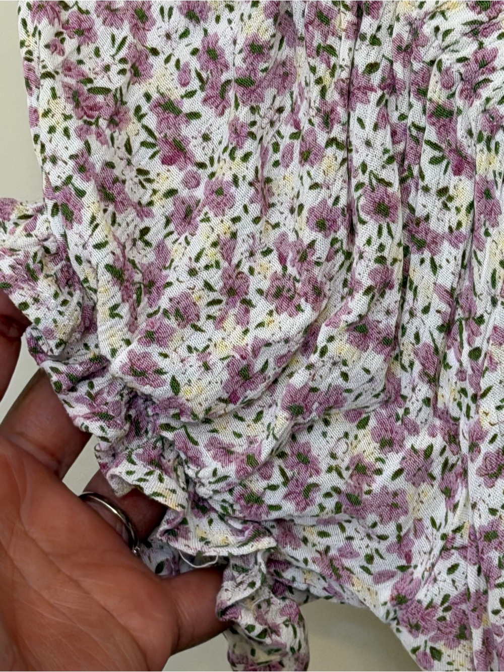 Sky & Sparrow Floral Babydoll Mini Dress Cottagecore Puff Sleeve Smocked Boho - Picture 6 of 9